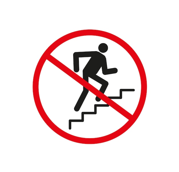 Escalator icon Not to run Public sign It can be used as an information sticker