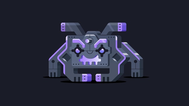 Eski video oyunu Space Invaders bilgisayar botundan bir uzay istilacısının çizimi