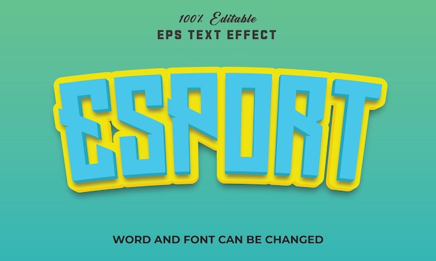 Esport Editable 3d Text Effect Style Premium