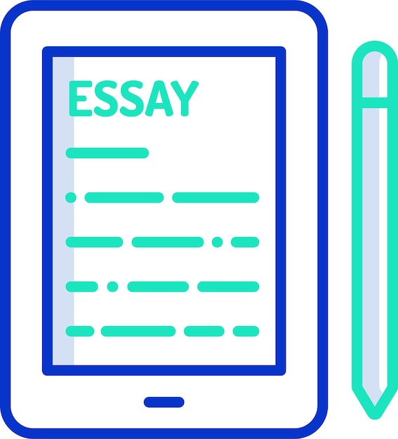 Essay outline color vector illustration