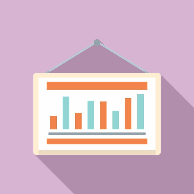 Estimator graph banner icon Flat illustration of estimator graph banner vector icon for web design