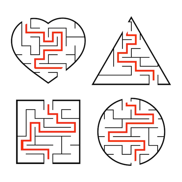 Et sæt labyrinter.