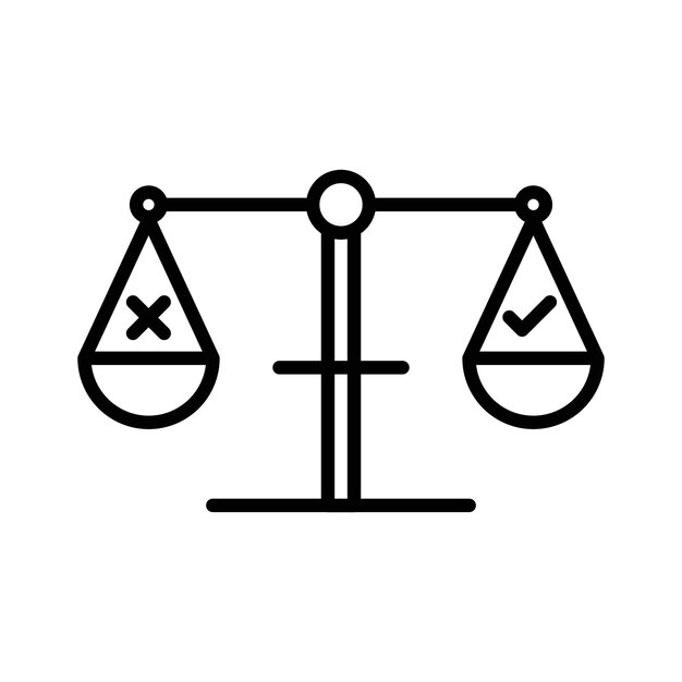 Ethics icon outline set collection or pack
