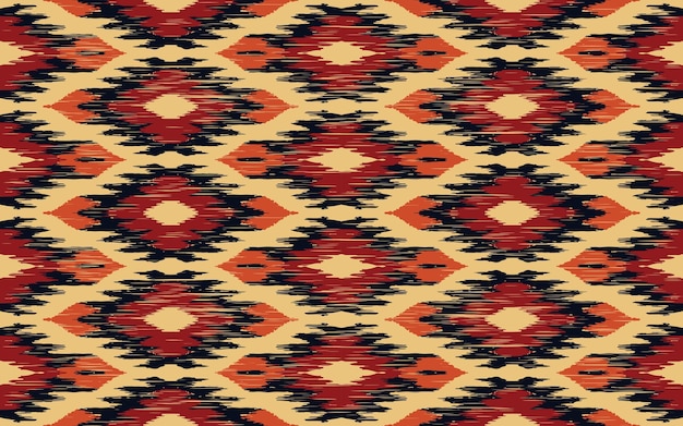 Ethnic abstract ikat art Seamless pattern in tribal folk embroidery and Mexican style Aztec