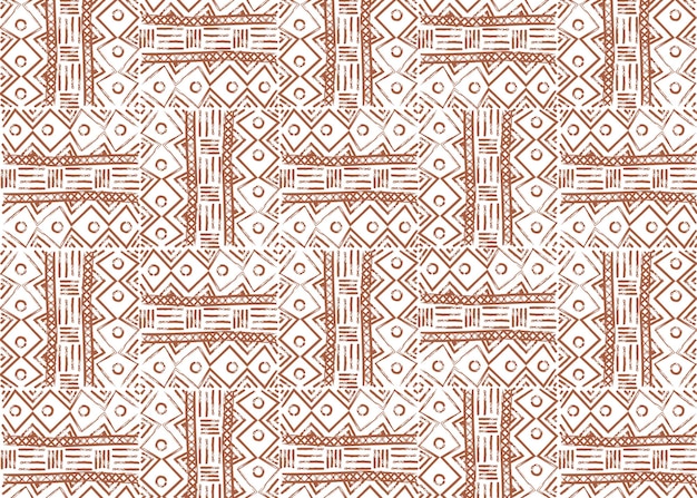 Ethnic pattern in brown tones