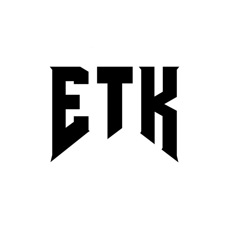 Vektor etk letter logo design for technology company etk logo design black and white color combination etk logo etk vector etk design etk icon etk alphabet etk typography logo design