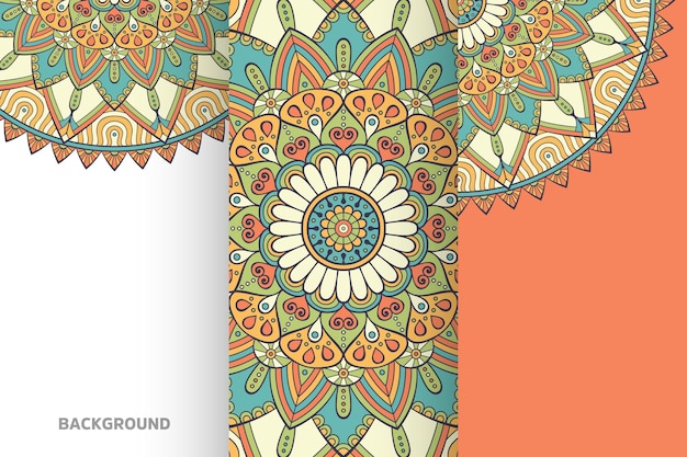 Etnik mandala süslemeli seamless pattern