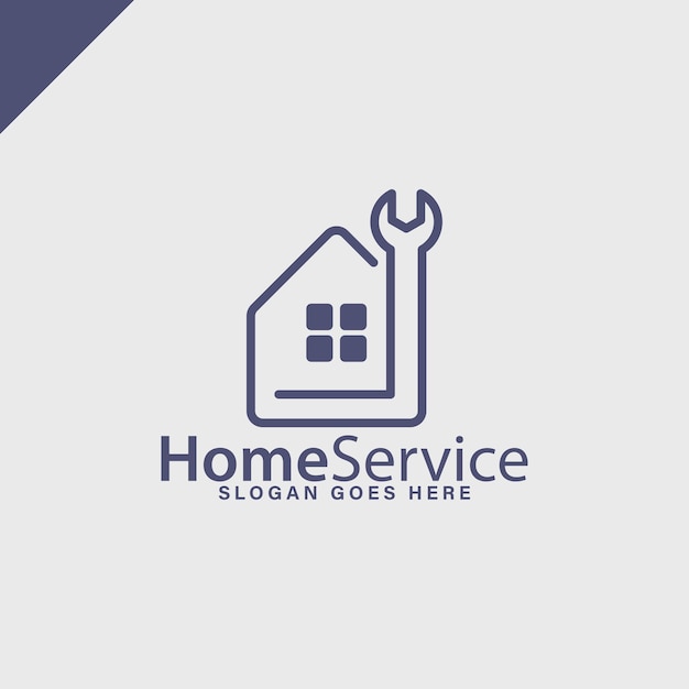 Ev hizmetleri iş logosu basit modern fikir