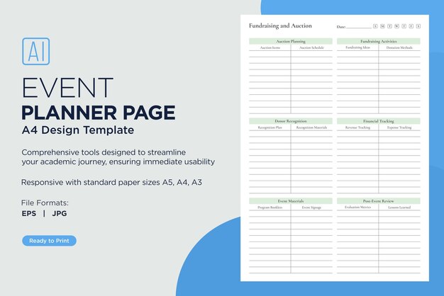 Event Planner Planning Page for Organizing Scheduling Budgeting Guest Lists Task Management
