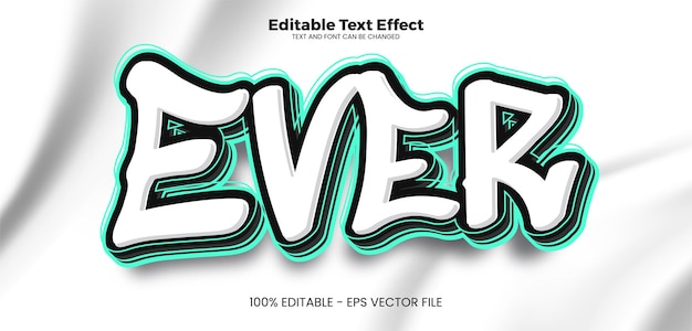 Ever editable text effect in modern trend style