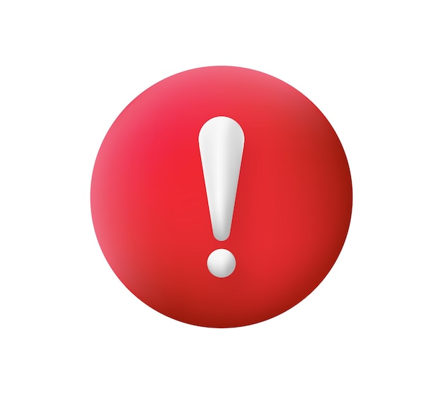 Exclamation point in red circle