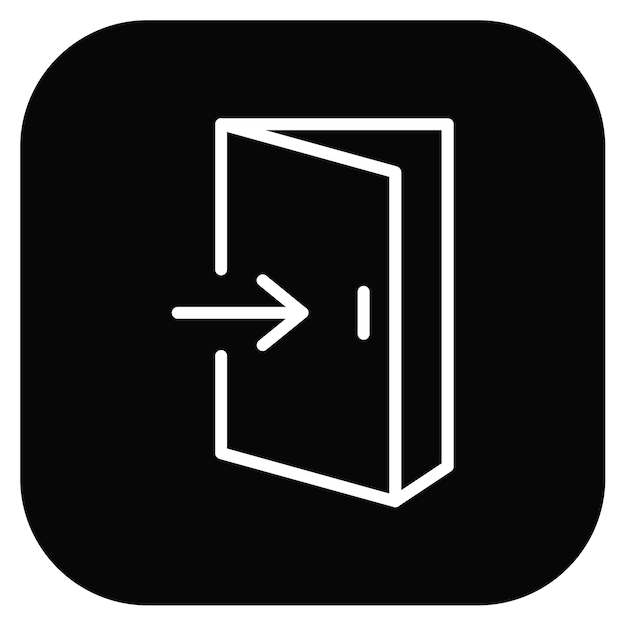 Exit Door Vector Illustration