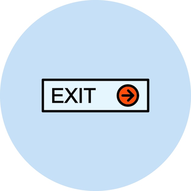 exit icon vector image can be used for immigration