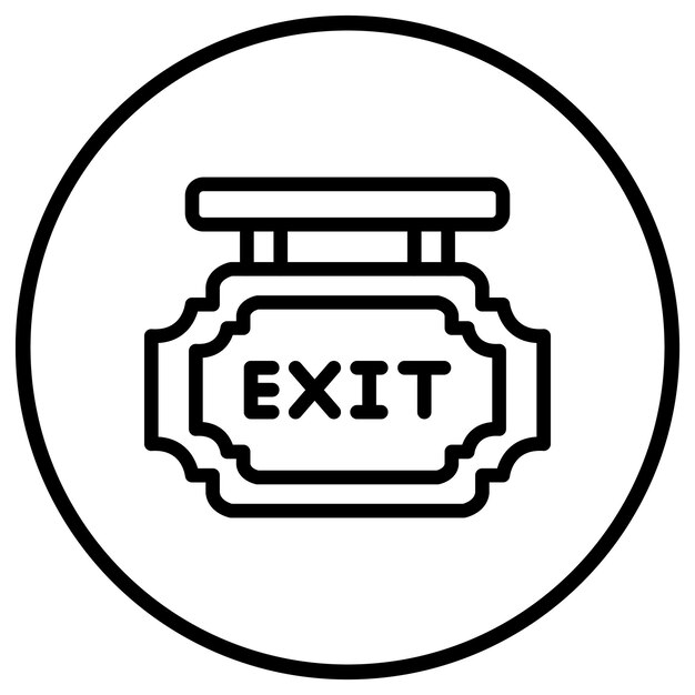 Exit Vector Icon Design Illustration