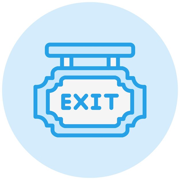 Exit Vector Icon Design Illustration