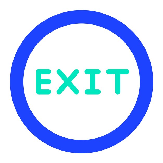 Exit Vector Icon Design Illustration