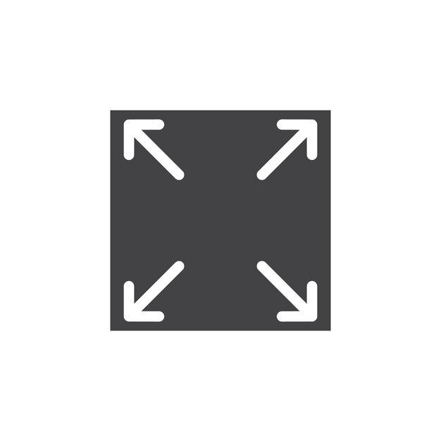 expand icon symbol mark in filled style