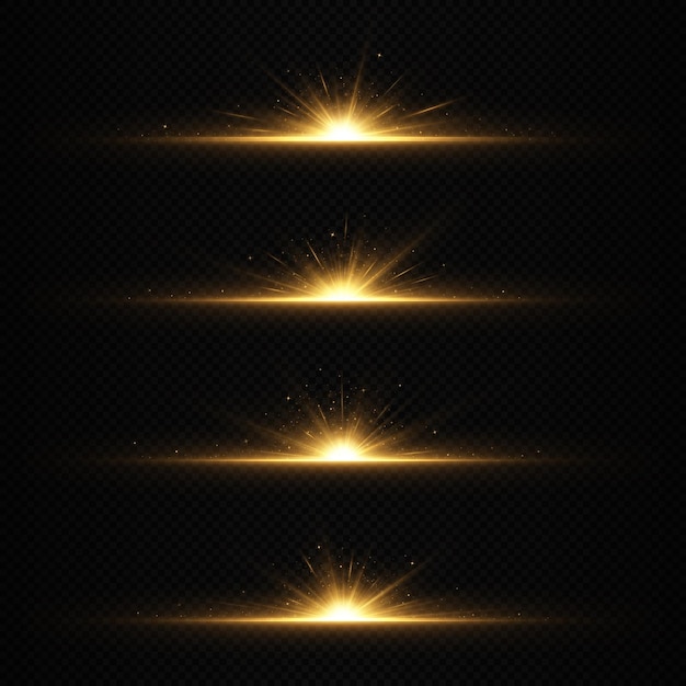 Exploding stars with scattered shining highlights