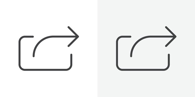 Export icon Outline vector sign