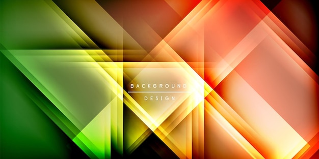 Expressive poster with shadow lines features technology minimalist and business themes bright