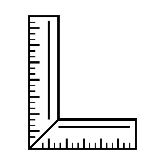 Exquisite Ruler for Distinctive Markings Icon vector template flat