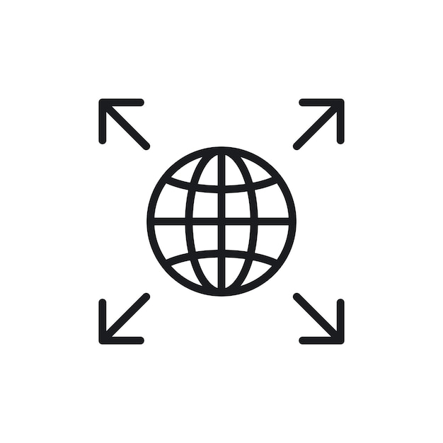 External world icon isolated on white background