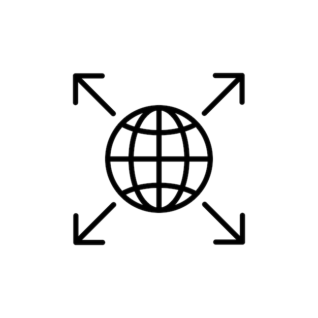 External world icon isolated on white background