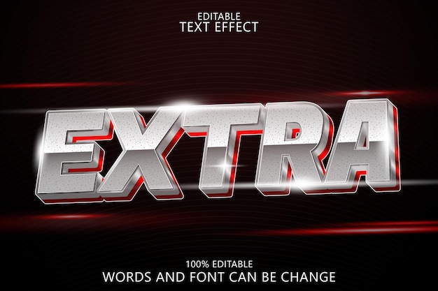 extra style editable text effect emboss modern style