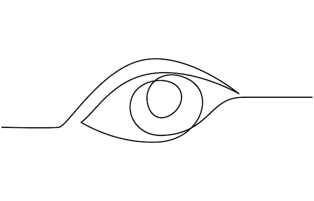 eye icon line continuous drawing vector one line pupil icon vector background eyeball icon
