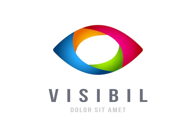 Eye Logo abstract colorful design vector template