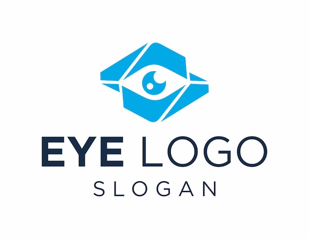 Eye logo design created using the Corel Draw 2018 application with a white background