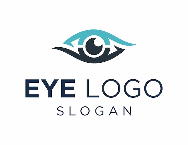 Eye logo design created using the Corel Draw 2018 application with a white background