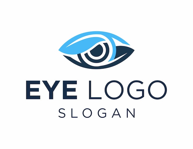 Eye logo design created using the Corel Draw 2018 application with a white background