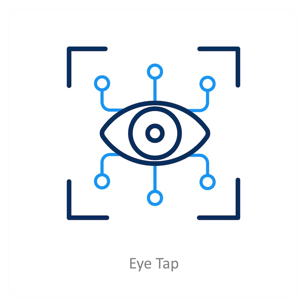 Eye Tap and reality icon concept
