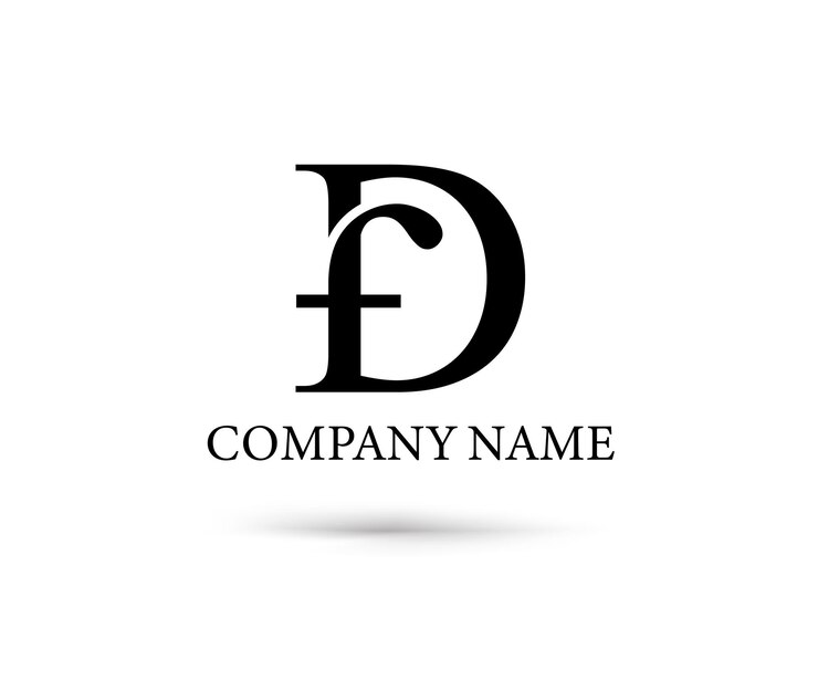 Vektör f d font design cut
