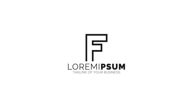 F Letter Isolated Logo Design Corporate Logotype
