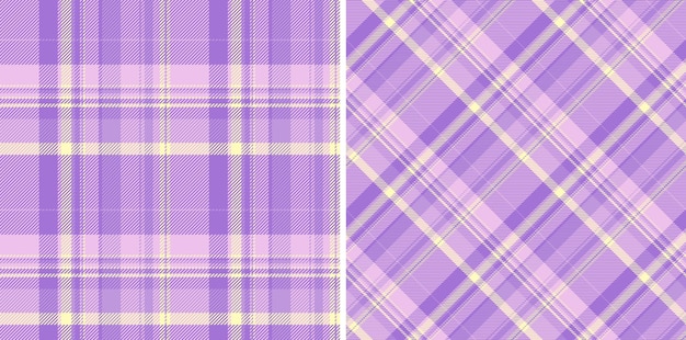 Fabric texture plaid of check background vector with a tartan textile seamless pattern Set in pastel colors for perfect fashion choices for any occasion