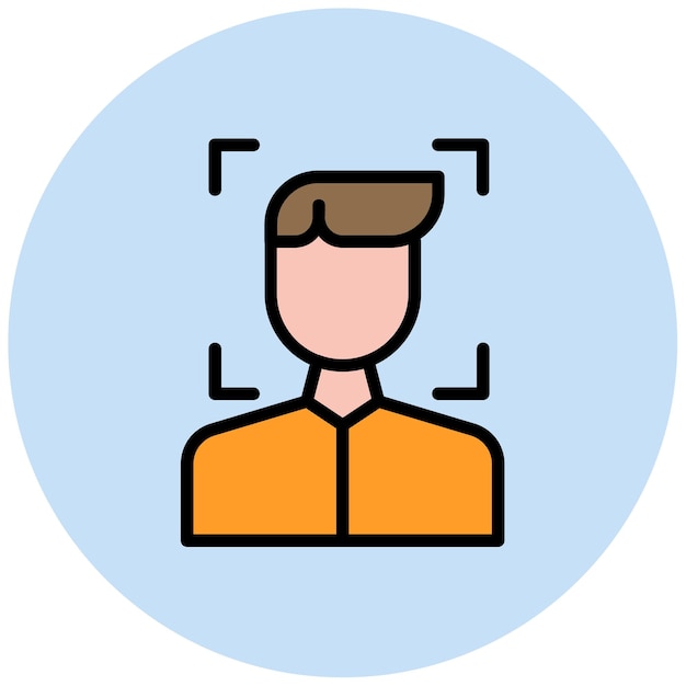 face recognition icon vector image can be used for biometrics