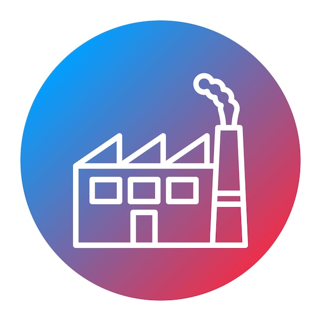 factory building icon vector image can be used for manufacturing and distribution