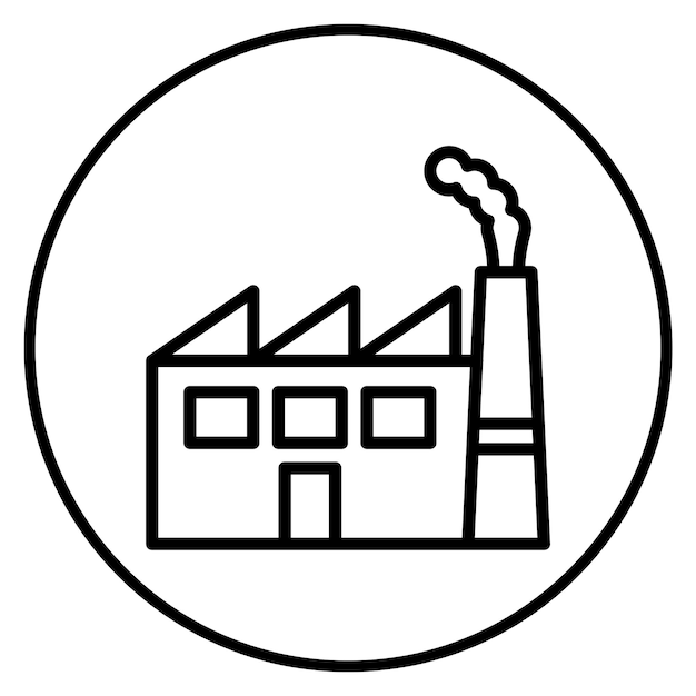 factory building icon vector image can be used for manufacturing and distribution