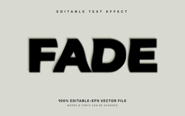 Fade editable text effect template