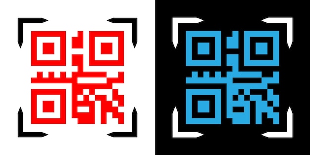 Fake QR code scan me vector illustration