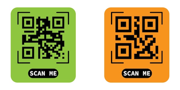 Fake QR code scan me vector illustration
