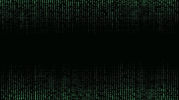 Falling points of binary code Illustration of the matrixVector digital dark background with noise effect Corrupted code matrix failure Visualization of big data