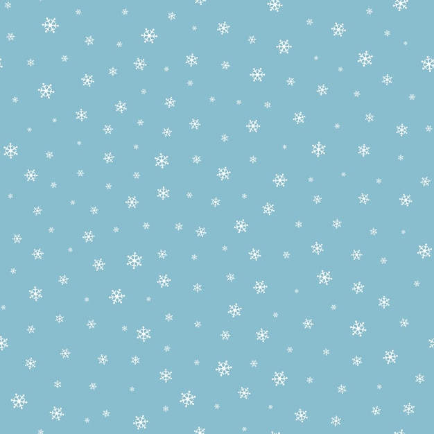 Falling snow seamless pattern