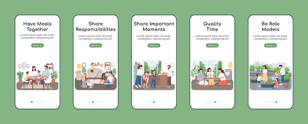 Family routine mobile app screen