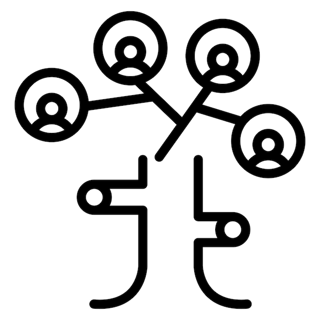 family tree icon vector image can be used for inheritance