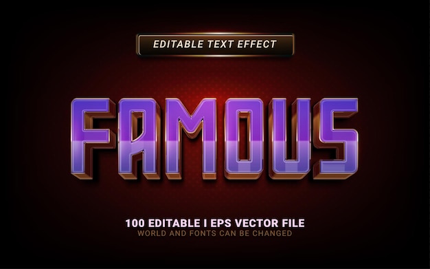 Famous text effect