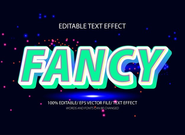 Fancy editable text effect and editable text style