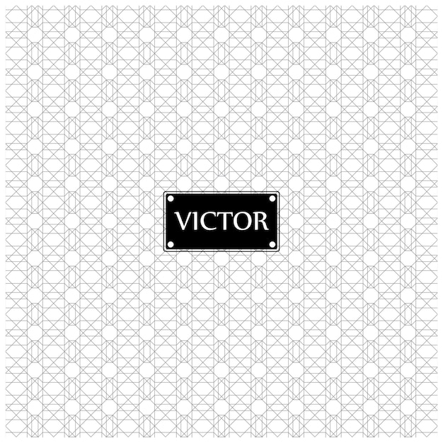 Fancy Tiles Outline Shape Pattern in Black and White Theme